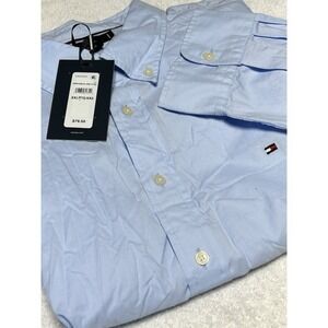 Tommy Hilfiger men's XXL/TTG/XXG blue Longe sleeve Reg Fit The Flex NWT